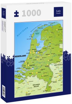 Lais Puzzle - Karte Niederlande - 1.000 Teile