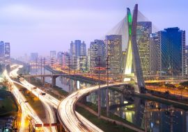 Lais Puzzle - Skyline von Sao Paulo bei Nacht, Brasilien - 500 & 1.000 Teile