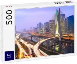 Lais Puzzle - Skyline von Sao Paulo bei Nacht, Brasilien - 500 Teile