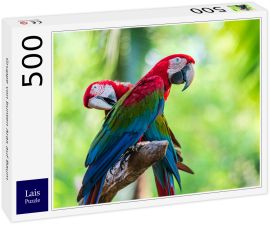 Lais Puzzle - Gruppe von bunten Aras auf Baum  - 500 Teile