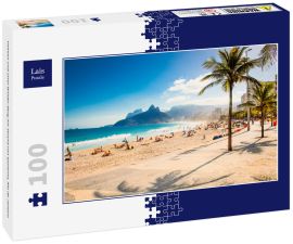 Lais Puzzle - Palmen und Zwei-Brüder-Berg am Strand von Ipanema, Rio de Janeiro - 100 Teile