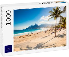 Lais Puzzle - Palmen und Zwei-Brüder-Berg am Strand von Ipanema, Rio de Janeiro - 1.000 Teile