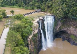 Lais Puzzle - Salto Barão do Rio Branco - Prudentópolis. Ein großer Wasserfall inmitten der Natur. Paraná - Brasilien - 500 & 1.000 Teile
