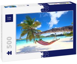 Lais Puzzle - Tropischer Strand mit Palmen und Hängematte - 500 Teile