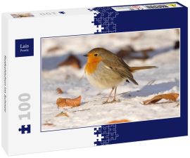 Lais Puzzle - Rotkehlchen im Schnee - 100 Teile