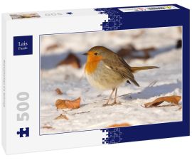 Lais Puzzle - Rotkehlchen im Schnee - 500 Teile