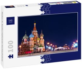 Lais Puzzle - Moskau St. Basilius Kathedrale Nachtaufnahme - 100 Teile