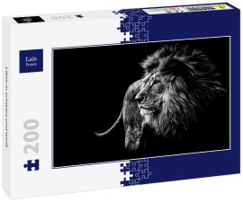 Lais Puzzle - Löwe in schwarz und weiß - 200 Teile