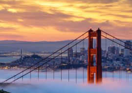 Lais Puzzle - Frühmorgens niedriger Nebel an der Golden Gate Bridge - 500 & 1.000 Teile