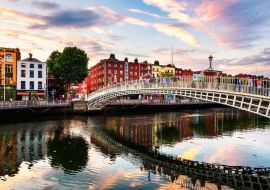 Lais Puzzle - Ha Penny Bridge in Dublin bei Sonnenuntergang, Irland - 500 & 1.000 Teile