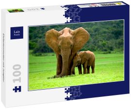 Lais Puzzle - Elefantenmutter mit Jungtier - 100 Teile