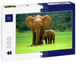 Lais Puzzle - Elefantenmutter mit Jungtier - 500 Teile