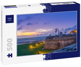 Lais Puzzle - Sonnenuntergang über der Verteidigungsmauer - Cartagena de Indias, Kolumbien - 500 Teile