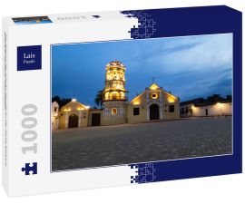Lais Puzzle - Der Beginn der blauen Stunde an der Santa Barbara Kirche in Mompox, Kolumbien. - 1.000 Teile