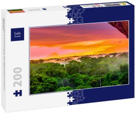 Lais Puzzle - Blick auf lila Sonnenuntergang über Regenwald bei Leticia in Kolumbien - 200 Teile