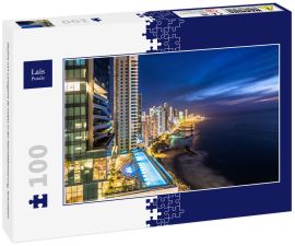 Lais Puzzle - Skyline von Cartagena de Indias in der Abenddämmerung, Kolumbien - 100 Teile