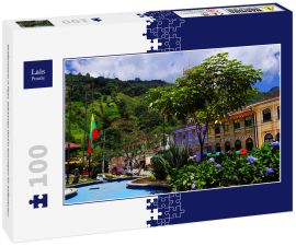 Lais Puzzle - Straßenszene in Pijao, bekanntes Dorf in Kolumbien für Kaffeekultur - 100 Teile