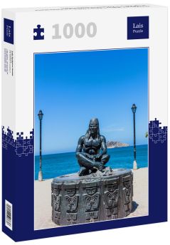 Lais Puzzle - Wasserfrant Statue Tayrona Mann von Santa Marta Magdalena in Kolumbien Südamerika - 1.000 Teile