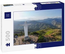 Lais Puzzle - Cristo Rey Statue mit Blick auf die Stadt Kolumbien - 500 Teile