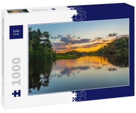 Lais Puzzle - Reflexion eines Sonnenuntergangs an einer Lagune im Amazonas-Regenwaldbecken, Kolumbien - 1.000 Teile