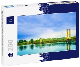 Lais Puzzle - Blick auf gelbe Brücke im Dorf El Valle neben Bahia Solano in der Region Choco, Kolumbien - 200 Teile