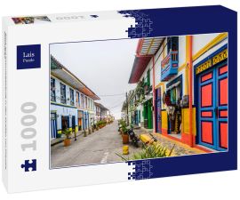 Lais Puzzle - Blick auf Kolonialgebäude in den Straßen von Filandia, Kolumbien - 1.000 Teile