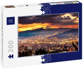 Lais Puzzle - Sonnenuntergang über Medellin, Kolumbien - 200 Teile