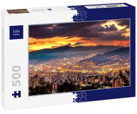 Lais Puzzle - Sonnenuntergang über Medellin, Kolumbien - 500 Teile