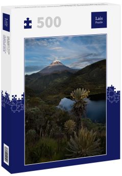 Lais Puzzle - Schöne Landschaft.Tolima verschneit mit frailejones, See und Vegetation. Kolumbien - 500 Teile