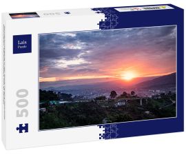 Lais Puzzle - Sonnenuntergang in der Stadt Pereira-Risaralda, Kolumbien. Panoramablick von El Tambo - 500 Teile