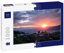 Lais Puzzle - Sonnenuntergang in der Stadt Pereira-Risaralda, Kolumbien. Panoramablick von El Tambo - 1.000 Teile