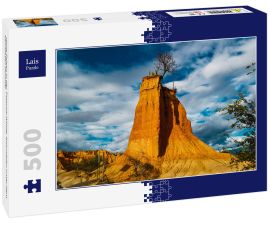 Lais Puzzle - Hohe Felsen in der Tatacoa-Wüste, Kolumbien unter dem bewölkten Himmel - 500 Teile