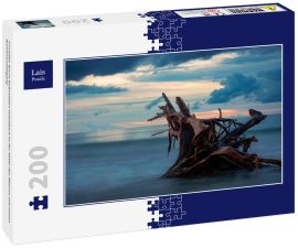 Lais Puzzle - Coveñas Sucre Kolumbien Holzblock in der Mitte des Meeres mit einem Sonnenuntergang - 200 Teile