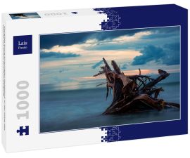 Lais Puzzle - Coveñas Sucre Kolumbien Holzblock in der Mitte des Meeres mit einem Sonnenuntergang - 1.000 Teile