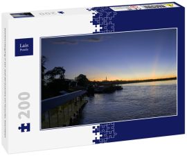 Lais Puzzle - Sonnenuntergang in San José del Guaviare am Flussufer, Kolumbien - 200 Teile