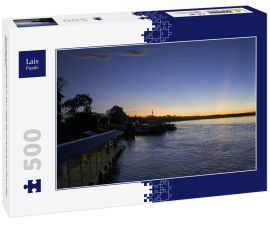 Lais Puzzle - Sonnenuntergang in San José del Guaviare am Flussufer, Kolumbien - 500 Teile