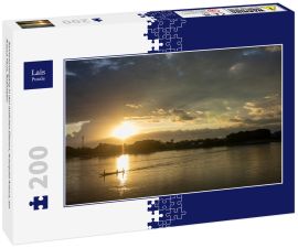 Lais Puzzle - Sonnenuntergang in den östlichen Ebenen, Arauquita Arauca, am Arauca-Fluss, Kolumbien - 200 Teile
