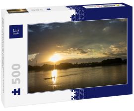 Lais Puzzle - Sonnenuntergang in den östlichen Ebenen, Arauquita Arauca, am Arauca-Fluss, Kolumbien - 500 Teile