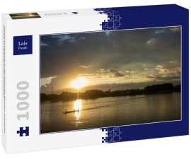 Lais Puzzle - Sonnenuntergang in den östlichen Ebenen, Arauquita Arauca, am Arauca-Fluss, Kolumbien - 1.000 Teile
