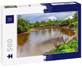 Lais Puzzle - Fluss mit Holzboot, Ecuador - 500 Teile