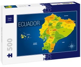 Lais Puzzle - Karte von Ecuador - 500 Teile