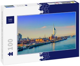 Lais Puzzle - Portsmouth, England, Hafen von Portsmouth am späten Abend - 100 Teile