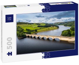 Lais Puzzle - Ladybower Reservoir Ashopton Viadukt in Richtung Derwent Peak District Luftaufnahme, England - 500 Teile