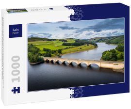 Lais Puzzle - Ladybower Reservoir Ashopton Viadukt in Richtung Derwent Peak District Luftaufnahme, England - 1.000 Teile