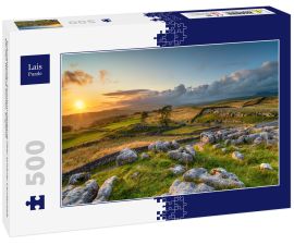 Lais Puzzle - Dramatischer Sonnenuntergang über schöner Landschaft bei den Winskill Stones, England - 500 Teile