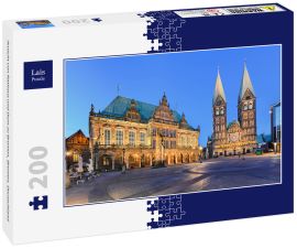 Lais Puzzle - Ansicht von Rathaus und Dom zu Bremen, Bremen, Deutschland  - 200 Teile