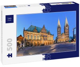 Lais Puzzle - Ansicht von Rathaus und Dom zu Bremen, Bremen, Deutschland  - 500 Teile