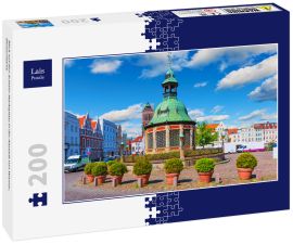 Lais Puzzle - Blick auf den Schwer-Marktplatz in der Altstadt von Wismar, Deutschland. - 200 Teile
