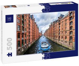 Lais Puzzle - Ansicht der berühmten Speicherstadt von Hamburg, Deutschland.  - 500 Teile