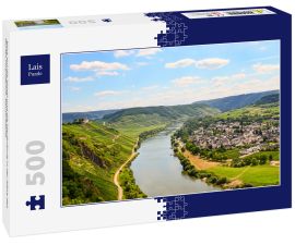 Lais Puzzle - Blick auf die Mosel und die Marienburg in der Nähe des Dorfes Puenderich, Deutschland. - 500 Teile